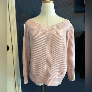 Abercrombie & Fitch Off Shoulder Sweater‎ Pink Knit Cozy Small